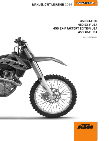 450 SX-F Factory Edition 2014 | 450 SX-F 2014 | Manuel du propriétaire | KTM 450 XC-F 2014 Manuel utilisateur | Fixfr