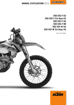 KTM 350 EXC-F Six Days 2016 Manuel utilisateur