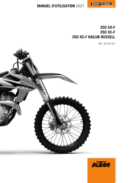 KTM 350 XC-F Kailub Russel 2021 Manuel utilisateur