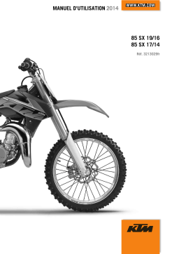 KTM 85 SX 17/14 2014 Manuel utilisateur