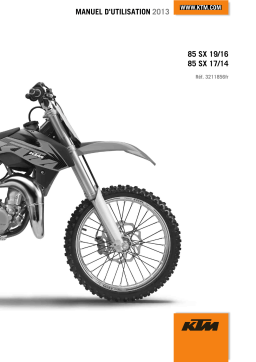 KTM 85 SX 17/14 2013 Manuel utilisateur