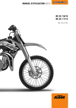 KTM 85 SX 19/16 2015 Manuel utilisateur