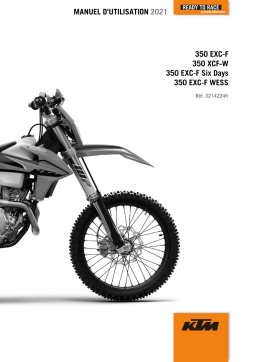 KTM 350 EXC-F Wess 2021 Manuel utilisateur