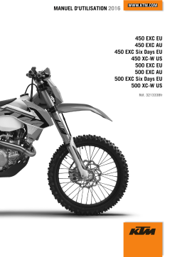 KTM 450 XC-W 2016 Manuel utilisateur