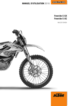 KTM Freeride E-SX 2016 Manuel utilisateur