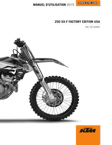 Manuel du propriétaire | KTM 250 SX-F Factory Edition 2015 Manuel utilisateur | Fixfr
