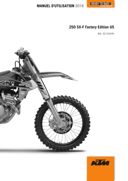 KTM 250 SX-F Factory Edition 2016 Manuel utilisateur