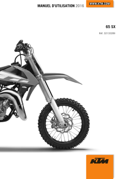 KTM 65 SX 2016 Manuel utilisateur