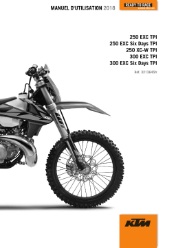 KTM 250 EXC TPI 2018 Manuel utilisateur