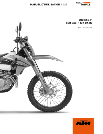 500 EXC-F 2022 | Manuel du propriétaire | KTM 500 EXC-F Six Days 2022 Manuel utilisateur | Fixfr