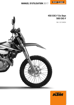 KTM 500 EXC-F 2017 Manuel utilisateur