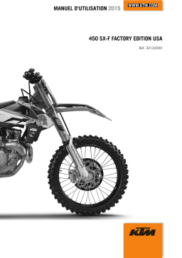 KTM 450 SX-F Factory Edition 2015 Manuel utilisateur