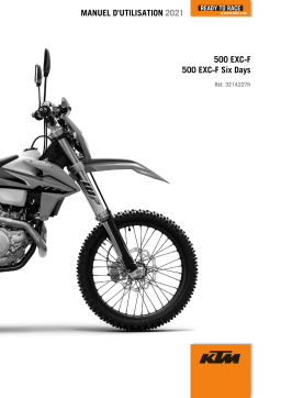 KTM 500 EXC-F 2021 Manuel utilisateur