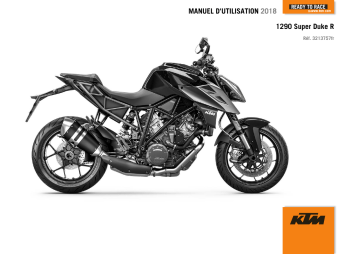 Manuel du propriétaire | KTM 1290 SUPER DUKE R 2018 Manuel utilisateur | Fixfr