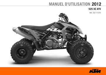 Manuel du propriétaire | KTM 525 XC ATV 2012 Manuel utilisateur | Fixfr