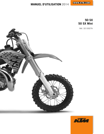 50 SX Mini 2014 | Manuel du propriétaire | KTM 50 SX 2014 Manuel utilisateur | Fixfr