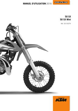 KTM 50 SX Mini 2016 Manuel utilisateur