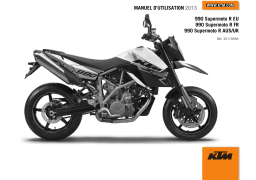 KTM 990 Supermoto R 2013 Manuel utilisateur