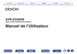 Denon AVR-X3300W 7.2-channel home theater receiver Mode d'emploi