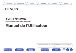 Denon AVR-X7200WA AMPLI-TUNER AUDIO/VIDÉO RÉSEAU Manuel du propriétaire