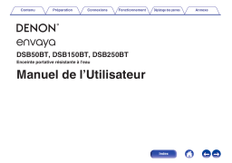 Denon DSB50BT, DSB150BT, DSB250BT Enceinte portative résistante à l'eau Manuel du propriétaire