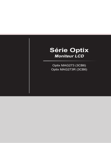 MSI Optix MAG273R MONITOR Manuel du propriétaire | Fixfr