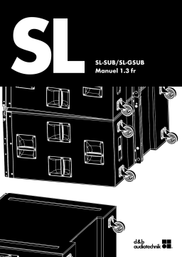 D&B SL-SUB/SL-GSUB Manuel utilisateur
