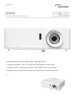 Optoma ZH403 projector Manuel utilisateur