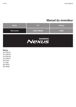 Shimano SG-C7050-5V Moyeu à vitesses intégrées Manuel utilisateur