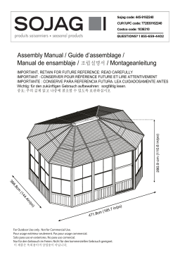 Sojag [445-9162240] Charleston Solarium Outdoor Sunroom Manuel du propriétaire