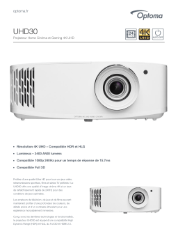 Optoma UHD30 projector Manuel utilisateur