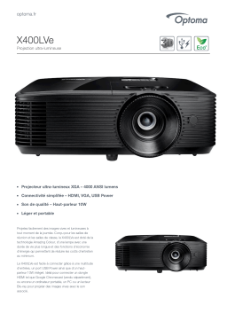 Optoma X400LVe projector Manuel utilisateur