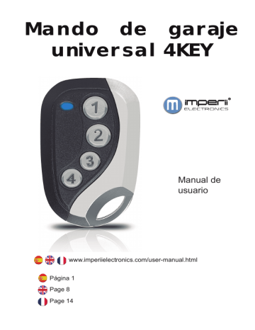 Imperii Electronics imperii Garage Universal Command 4Key Manuel du propriétaire | Fixfr