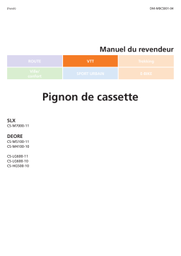 Shimano CS-LG600-11 (E-BIKE) Pignon de type cassette Manuel utilisateur