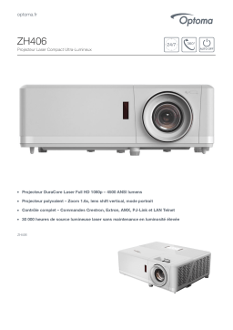 Optoma ZH406 projector Manuel utilisateur