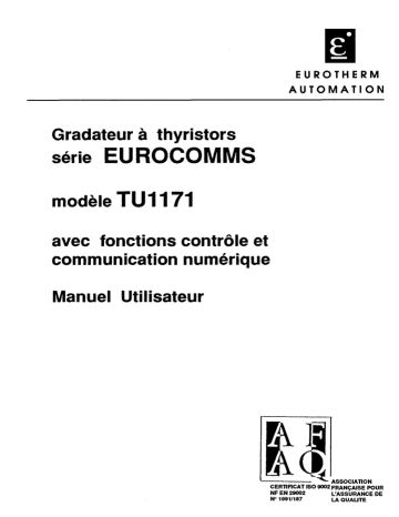 Eurotherm TU1171 Manuel du propriétaire | Fixfr