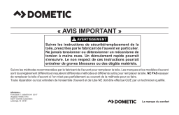 Dometic Important Notice Guide d'installation