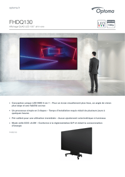 Optoma FHDQ130 Fully optimized 130" all-in-one QUAD LED display Manuel utilisateur