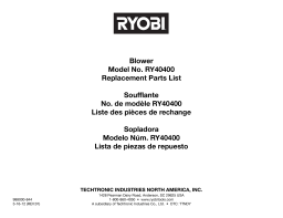Ryobi RY40480 40V 525 CFM JET FAN BLOWER Manuel utilisateur
