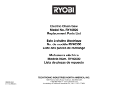 Ryobi RY40580 40V HP Brushless 18" Chainsaw Manuel utilisateur