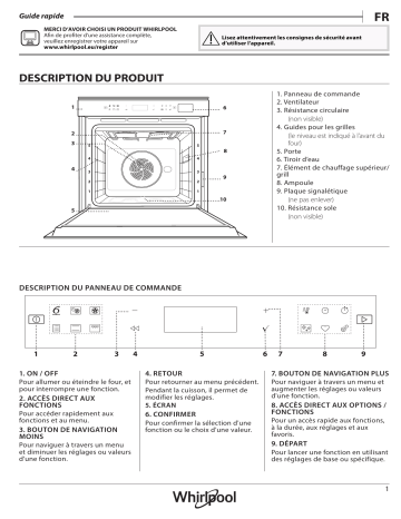 Whirlpool W6 OS4 4S1 H BL Oven Manuel utilisateur | Fixfr