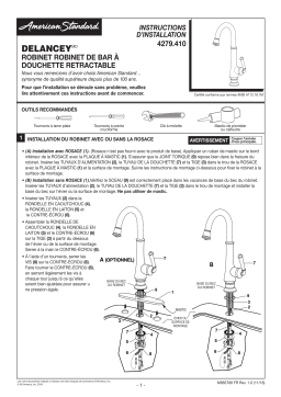 American Standard 4279.410.278 Delancey Single-Handle Bar Sink Faucet Guide d'installation