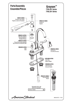 American Standard 7765.201.002 Grayson Dual Control Hi-Arc 4" Centerset Bathroom Faucet Manuel utilisateur