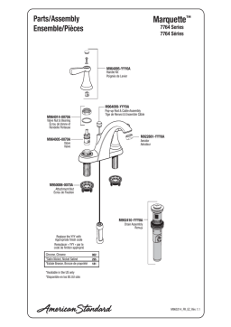 American Standard 7764F.181 Marquette 2-Handle 4 Inch Centerset Bathroom Faucet Manuel utilisateur