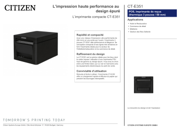 Citizen CT-E351 printer Fiche technique | Fixfr