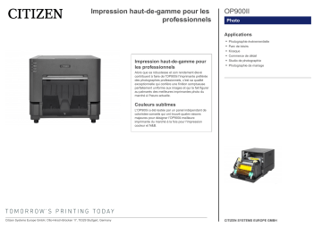 Citizen OP900II printer Fiche technique | Fixfr