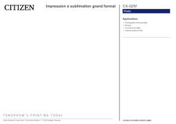 Citizen CX-02W printer Fiche technique