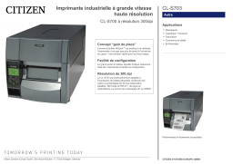 Citizen CL-S703 printer Fiche technique