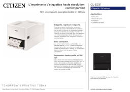 Citizen CL-E331 printer Fiche technique