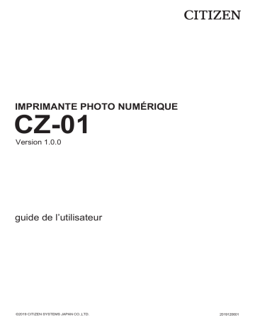 Citizen CZ-01 printer Manuel utilisateur | Fixfr